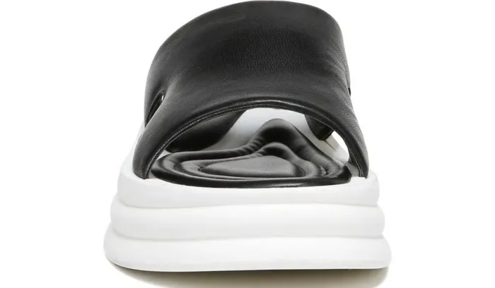 Wedge Sandals Women Franco Sarto Sarto Vina Platform Slide Sandal Black Leather