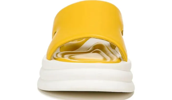 Wedge Sandals Women Franco Sarto Sarto Vina Platform Slide Sandal Yellow Leather