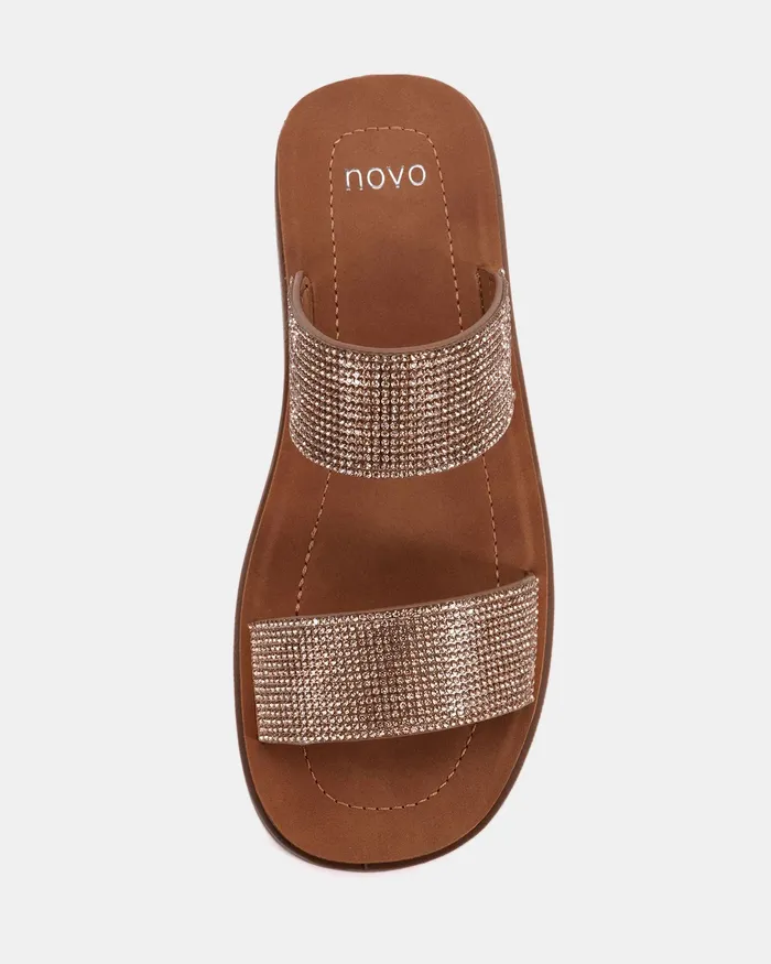 Wedges Women NOVO Shoes BRILLIANT ROSE GOLD