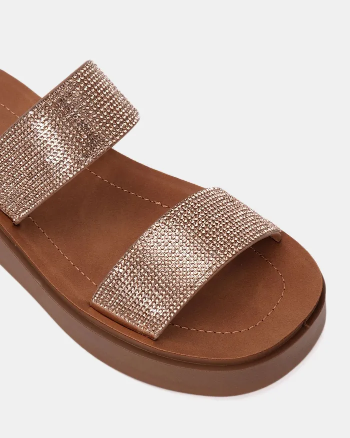 Wedges Women NOVO Shoes BRILLIANT ROSE GOLD