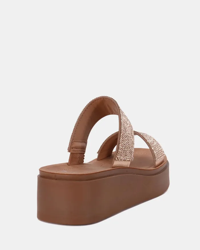 Wedges Women NOVO Shoes BRILLIANT ROSE GOLD