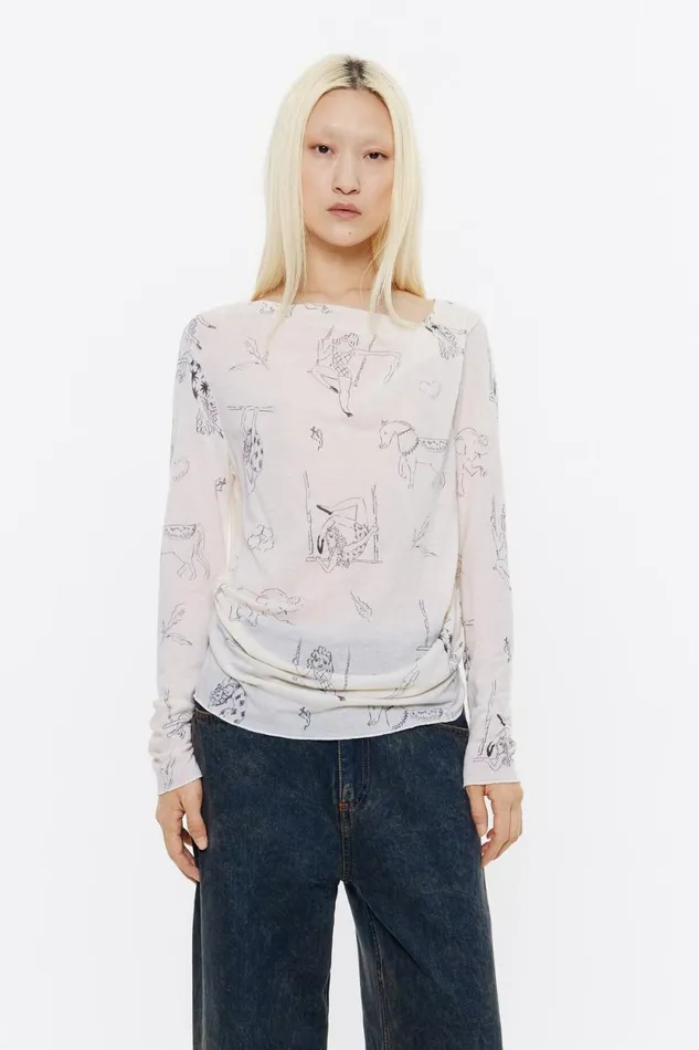 White Circus Wool Neckline Tshirt Circus Off White Women Bimba Y Lola TShirts