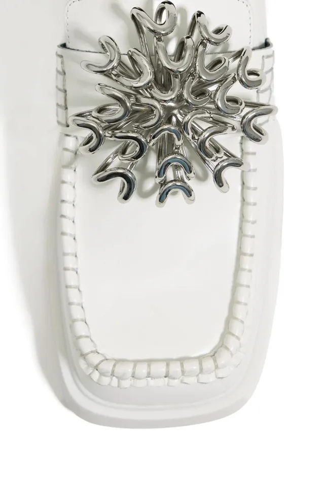 White Shiny Leather Loafer White Women Bimba Y Lola Bimba Y Palomo White Shiny Leather Loafer White Women Bimba Y Lola Bimba Y Palomo
