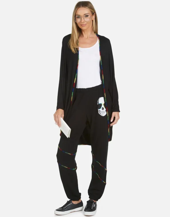 Women039s Abra Cool Skull Black Lauren Moshi Long Sweatpants