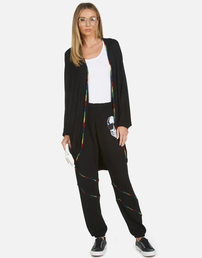 Women039s Abra Cool Skull Black Lauren Moshi Long Sweatpants