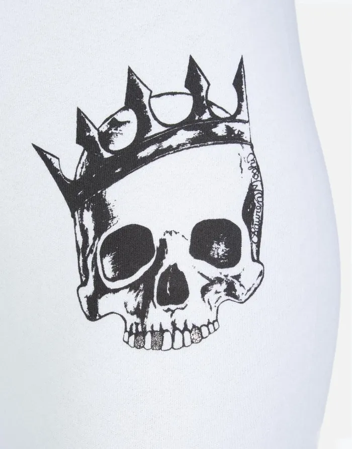 Women039s Alana Royal Skull White Lauren Moshi Crop Sweatpants