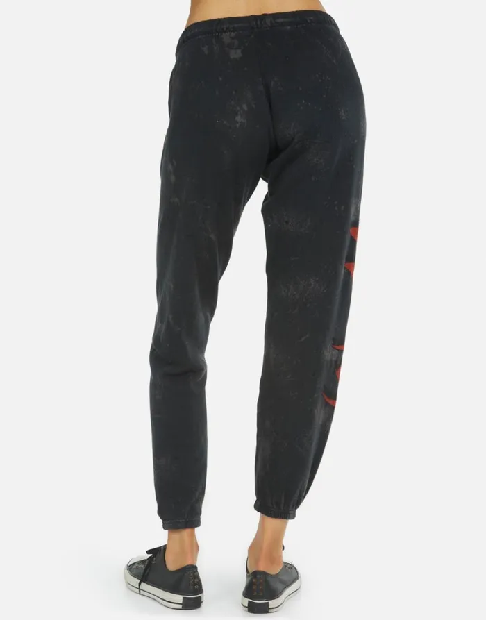 Women039s Alana ZZ Top Onyx Lauren Moshi Crop Sweatpants
