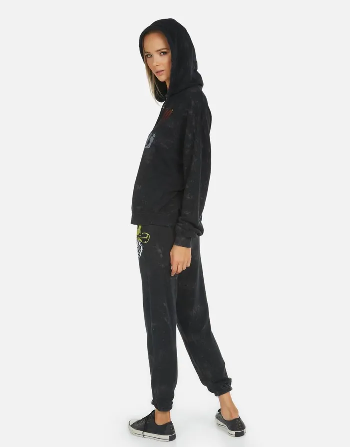 Women039s Alana ZZ Top Onyx Lauren Moshi Crop Sweatpants