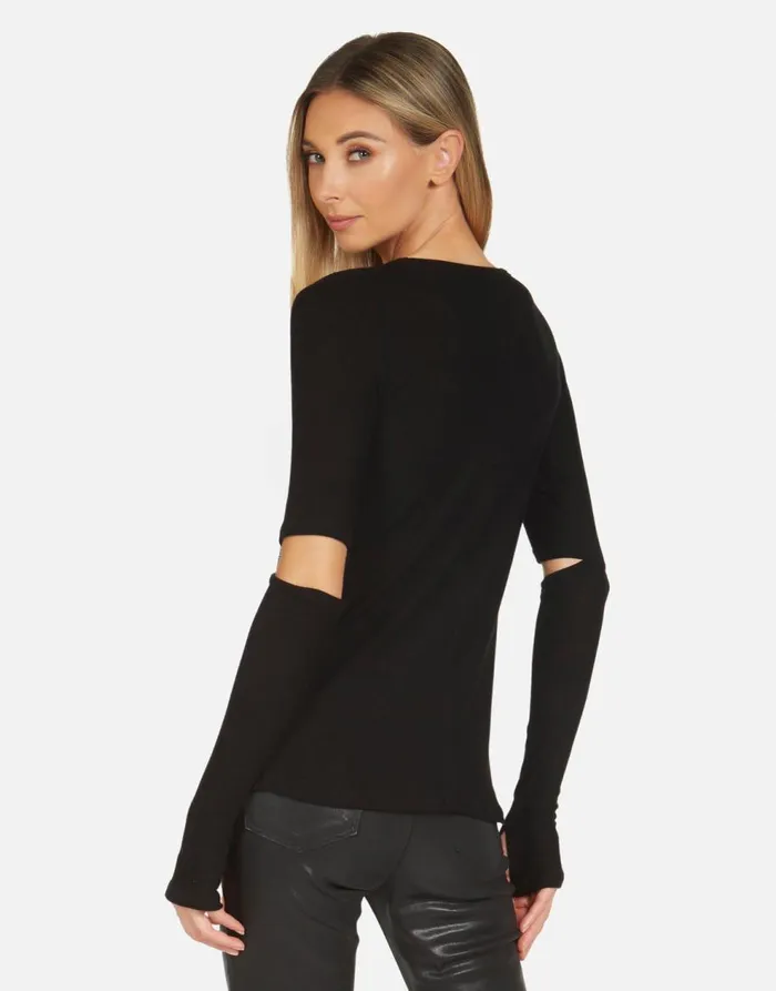 Women039s Amora X Kiss Black Lauren Moshi Long Sleeve