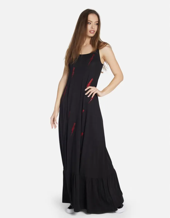 Women039s Beatrix Punk Leopard Black Lauren Moshi Dresses