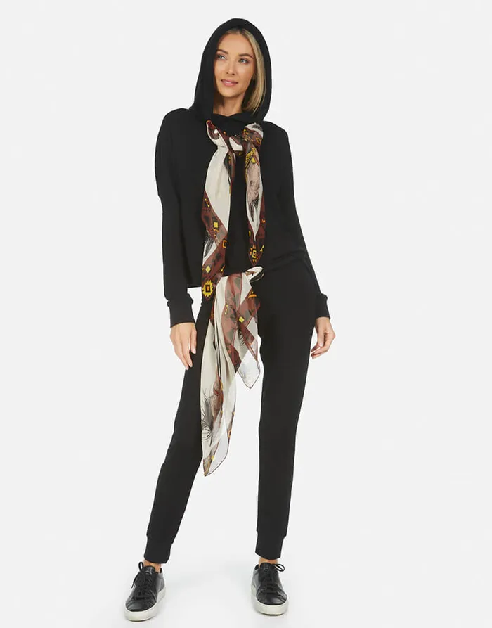 Women039s Belinda Scarf Black Horse Lauren Moshi Hoodies