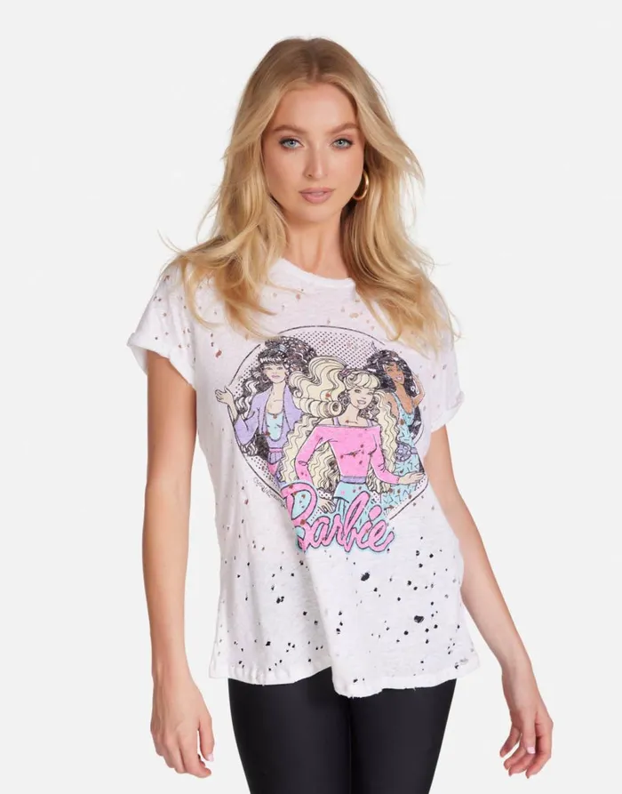 Women039s Bess Barbie U0026 Friends White Lauren Moshi Short Sleeve