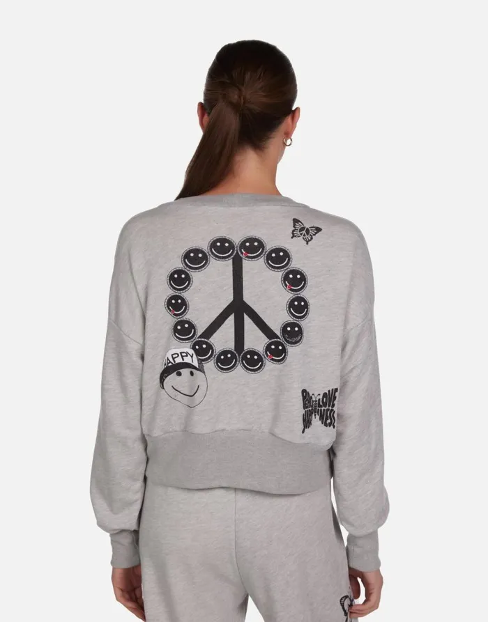 Women039s Camas Peace Elements Heather Grey Lauren Moshi Sweaters and Knits