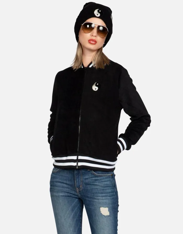 Women039s Cambria Biting Lip Yin Yang Black Lauren Moshi Jackets