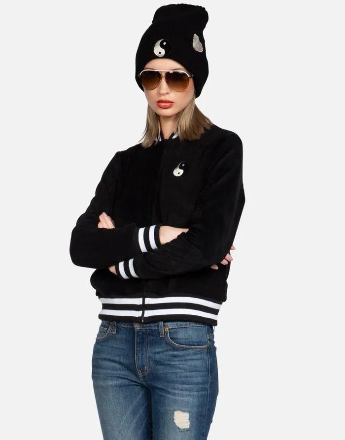 Women039s Cambria Biting Lip Yin Yang Black Lauren Moshi Jackets