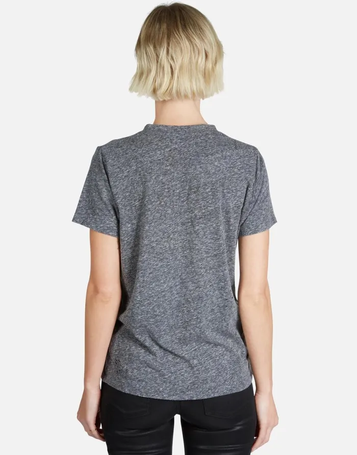 Women039s Capri Crystal Biting Lip Heather Grey Lauren Moshi Short Sleeve