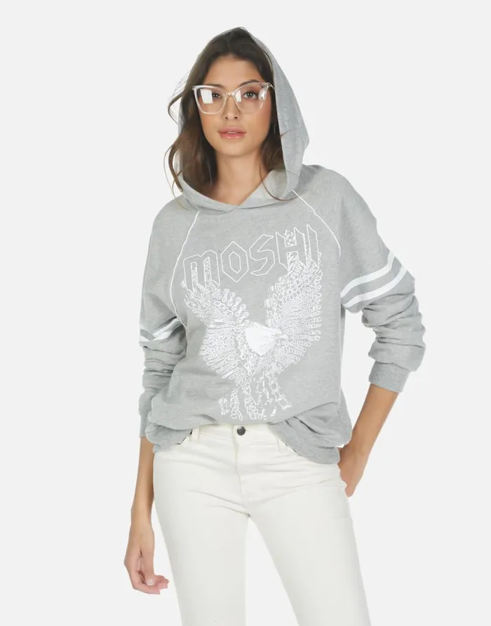 Women039s Davina Moshi Eagle Heather Grey Lauren Moshi Hoodies