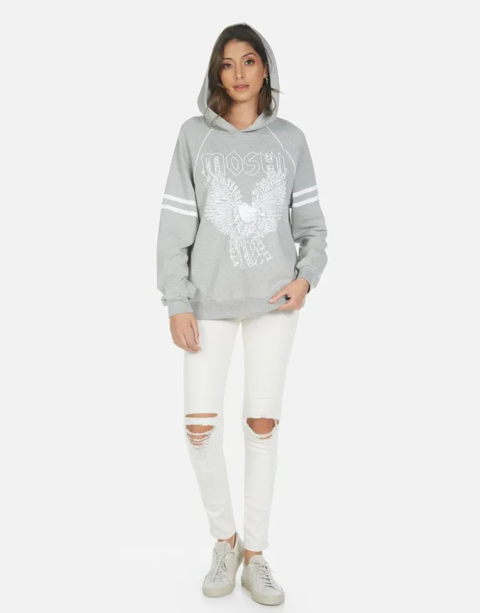 Women039s Davina Moshi Eagle Heather Grey Lauren Moshi Hoodies