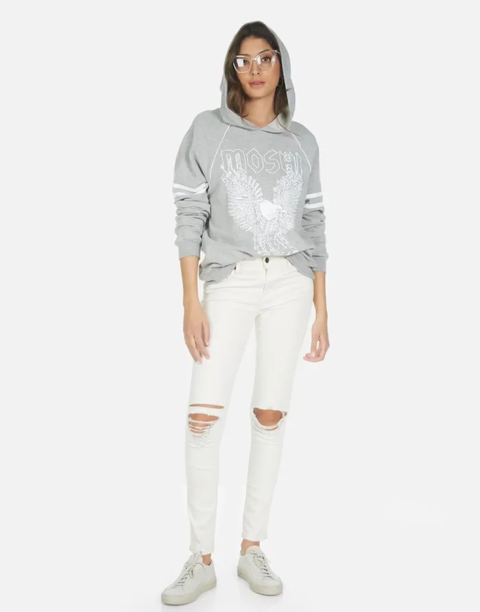 Women039s Davina Moshi Eagle Heather Grey Lauren Moshi Hoodies
