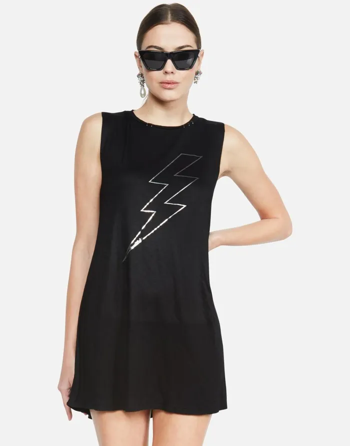 Women039s Deanna Lightning Star Black Lauren Moshi Dresses