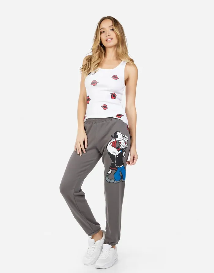Women039s Esmerelda Popeye U0026 Olive Oyl White Lauren Moshi Tanks