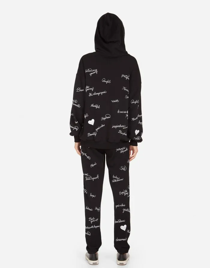 Women039s Harmony Happy Thoughts Black Lauren Moshi Hoodies