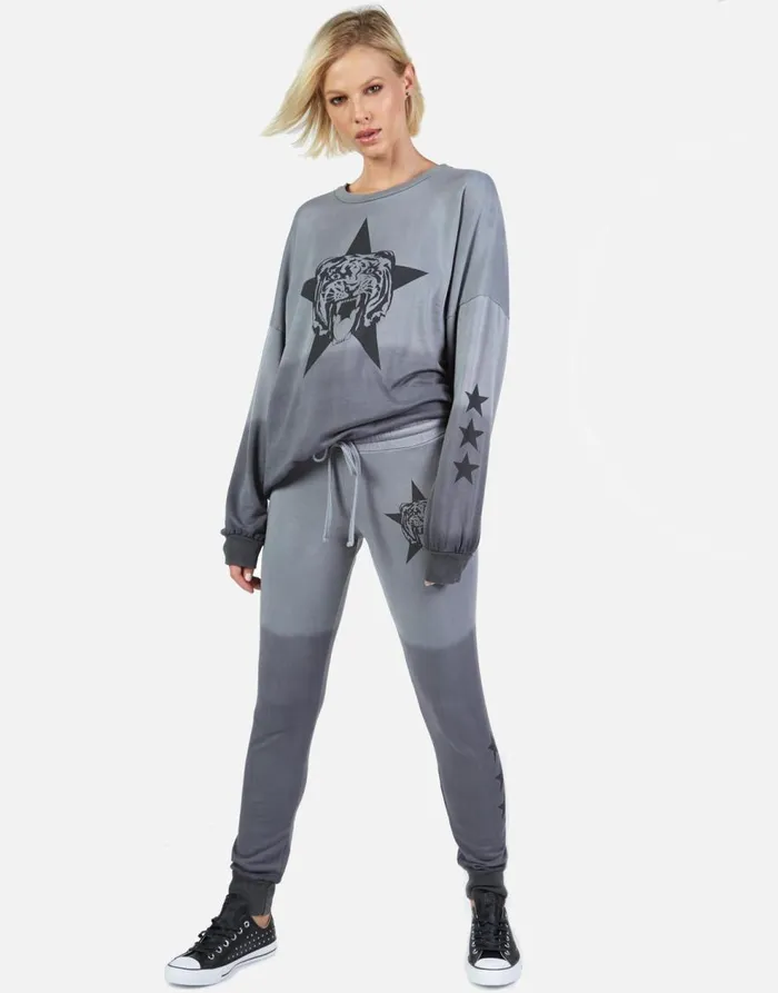 Women039s Jess Star Tiger Shadow Ombre Lauren Moshi Long Sweatpants