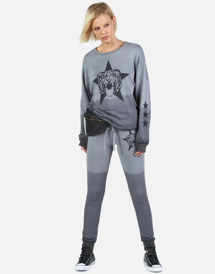 Women039s Jess Star Tiger Shadow Ombre Lauren Moshi Long Sweatpants