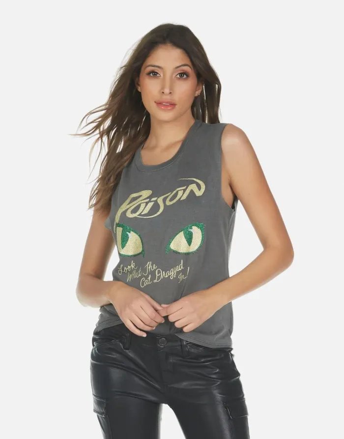 Women039s Kel X Crystal Poison Pigment Black Lauren Moshi Tanks