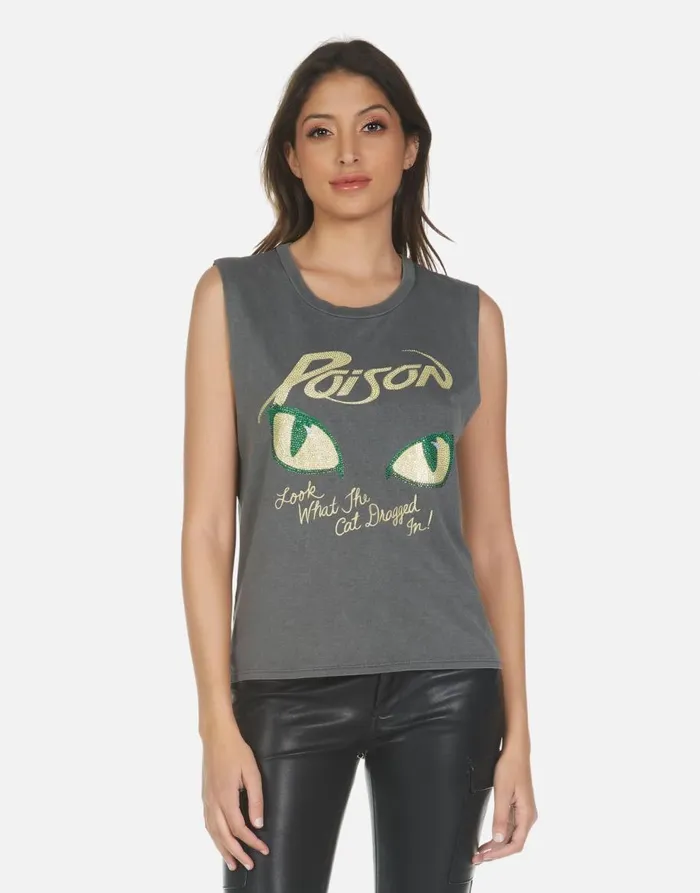 Women039s Kel X Crystal Poison Pigment Black Lauren Moshi Tanks