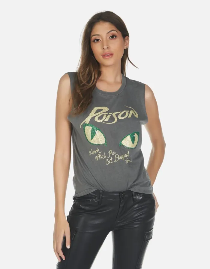 Women039s Kel X Crystal Poison Pigment Black Lauren Moshi Tanks