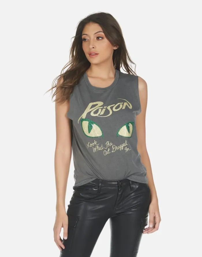 Women039s Kel X Crystal Poison Pigment Black Lauren Moshi Tanks