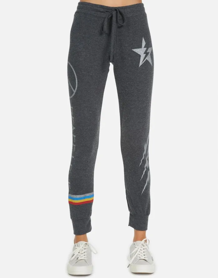 Women039s Kizzy Electric Elephant Elements Heather Black Lauren Moshi Long Sweatpants