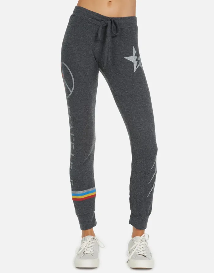 Women039s Kizzy Electric Elephant Elements Heather Black Lauren Moshi Long Sweatpants