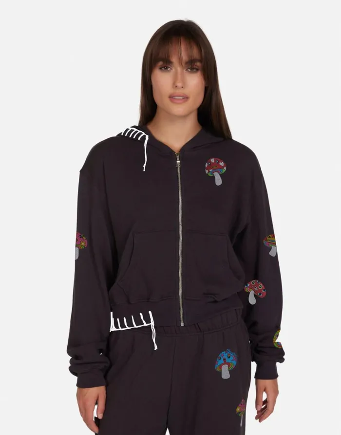 Women039s Lachelle Magic Mushrooms Onyx Lauren Moshi Hoodies
