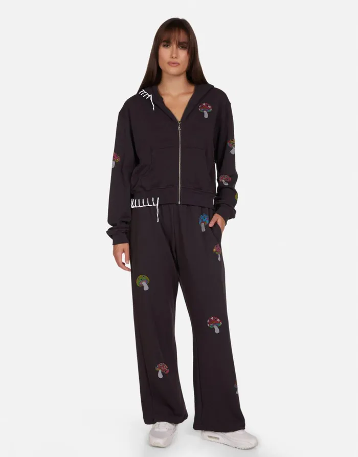 Women039s Lachelle Magic Mushrooms Onyx Lauren Moshi Hoodies