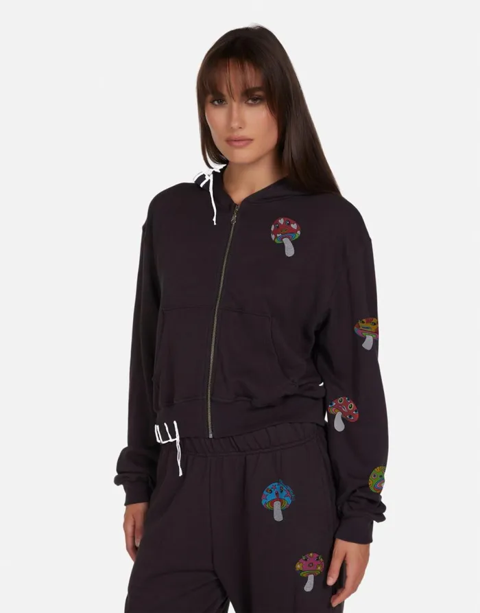 Women039s Lachelle Magic Mushrooms Onyx Lauren Moshi Hoodies