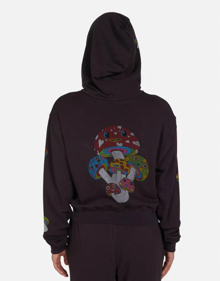 Women039s Lachelle Magic Mushrooms Onyx Lauren Moshi Hoodies