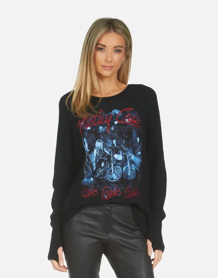 Women039s Ladona X Girls Girls Girls Black Lauren Moshi Sweaters and Knits