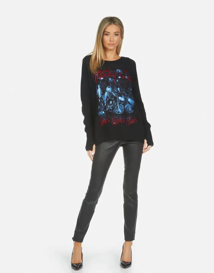 Women039s Ladona X Girls Girls Girls Black Lauren Moshi Sweaters and Knits