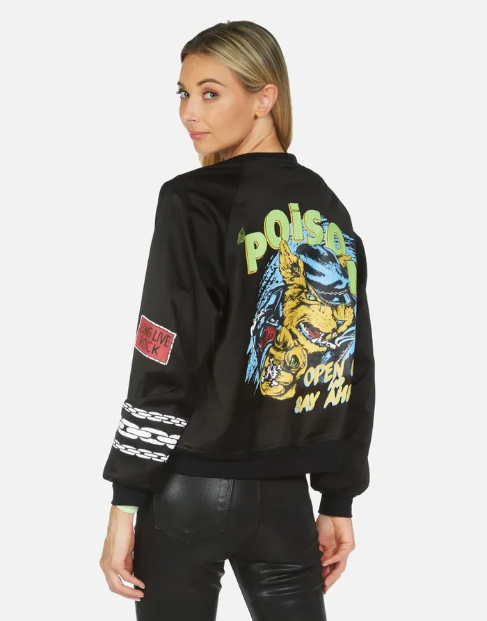 Women039s Levelle Poison Cat Black Orange Lauren Moshi Jackets