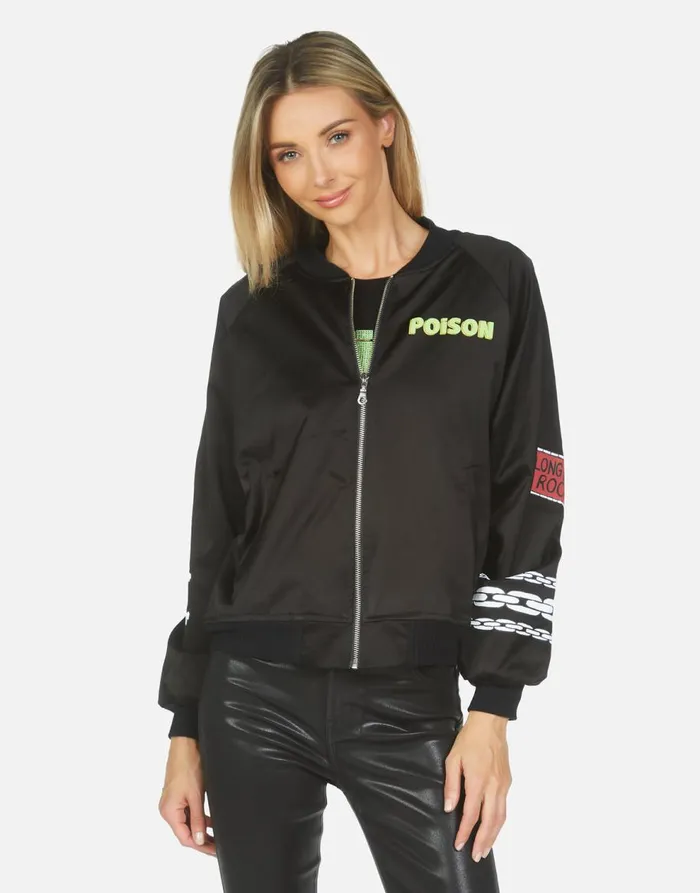 Women039s Levelle Poison Cat Black Orange Lauren Moshi Jackets