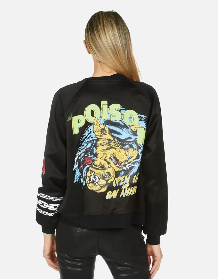 Women039s Levelle Poison Cat Black Orange Lauren Moshi Jackets