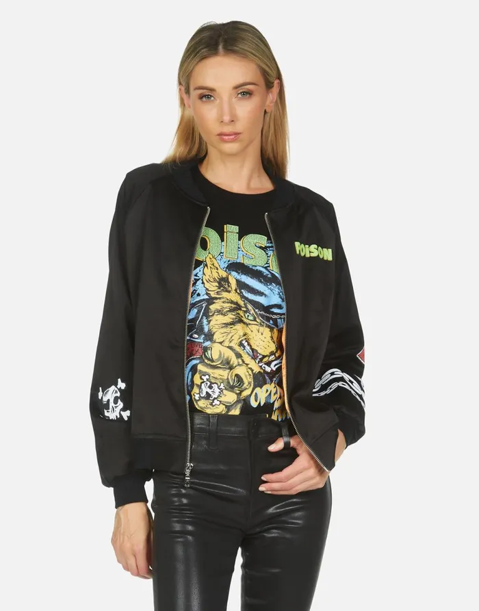 Women039s Levelle Poison Cat Black Orange Lauren Moshi Jackets