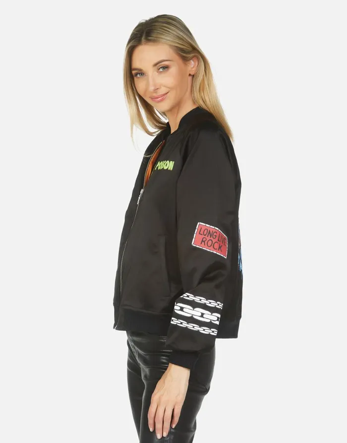 Women039s Levelle Poison Cat Black Orange Lauren Moshi Jackets