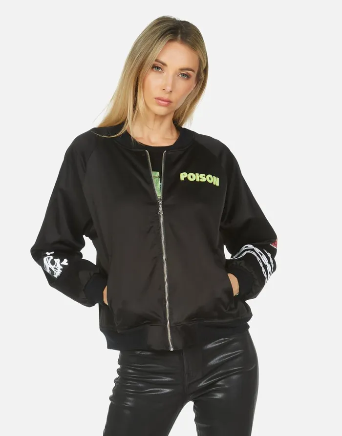 Women039s Levelle Poison Cat Black Orange Lauren Moshi Jackets
