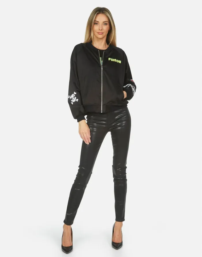 Women039s Levelle Poison Cat Black Orange Lauren Moshi Jackets
