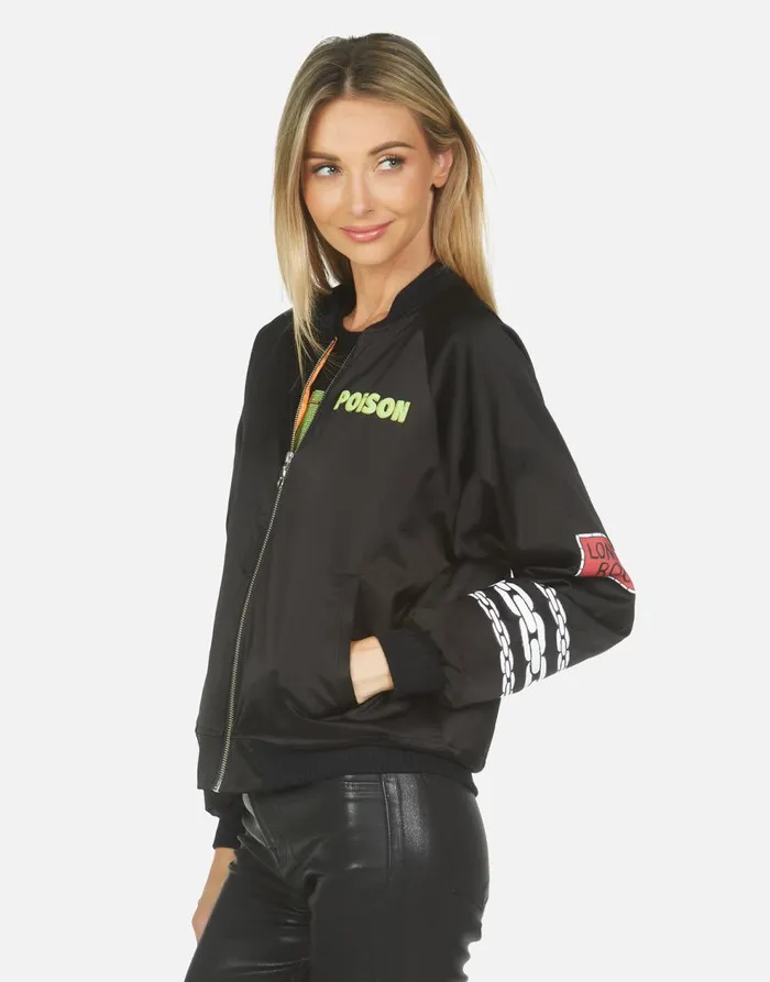 Women039s Levelle Poison Cat Black Orange Lauren Moshi Jackets