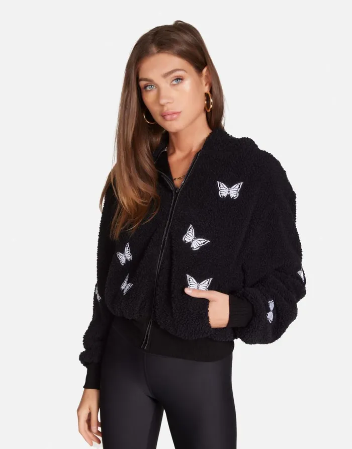Women039s Lumi Optimist Butterflies Black Lauren Moshi Jackets