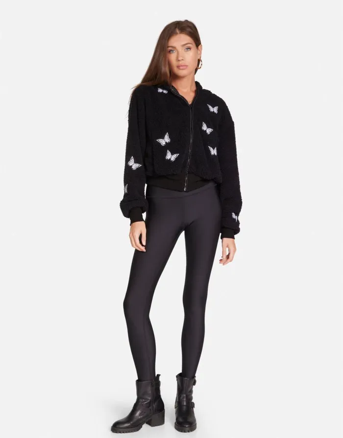 Women039s Lumi Optimist Butterflies Black Lauren Moshi Jackets